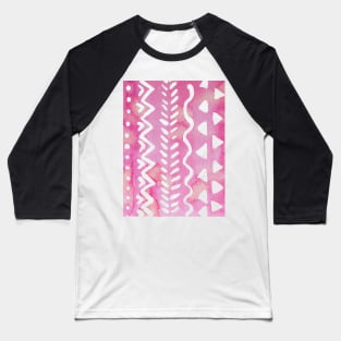 Loose boho chic pattern - pink Baseball T-Shirt